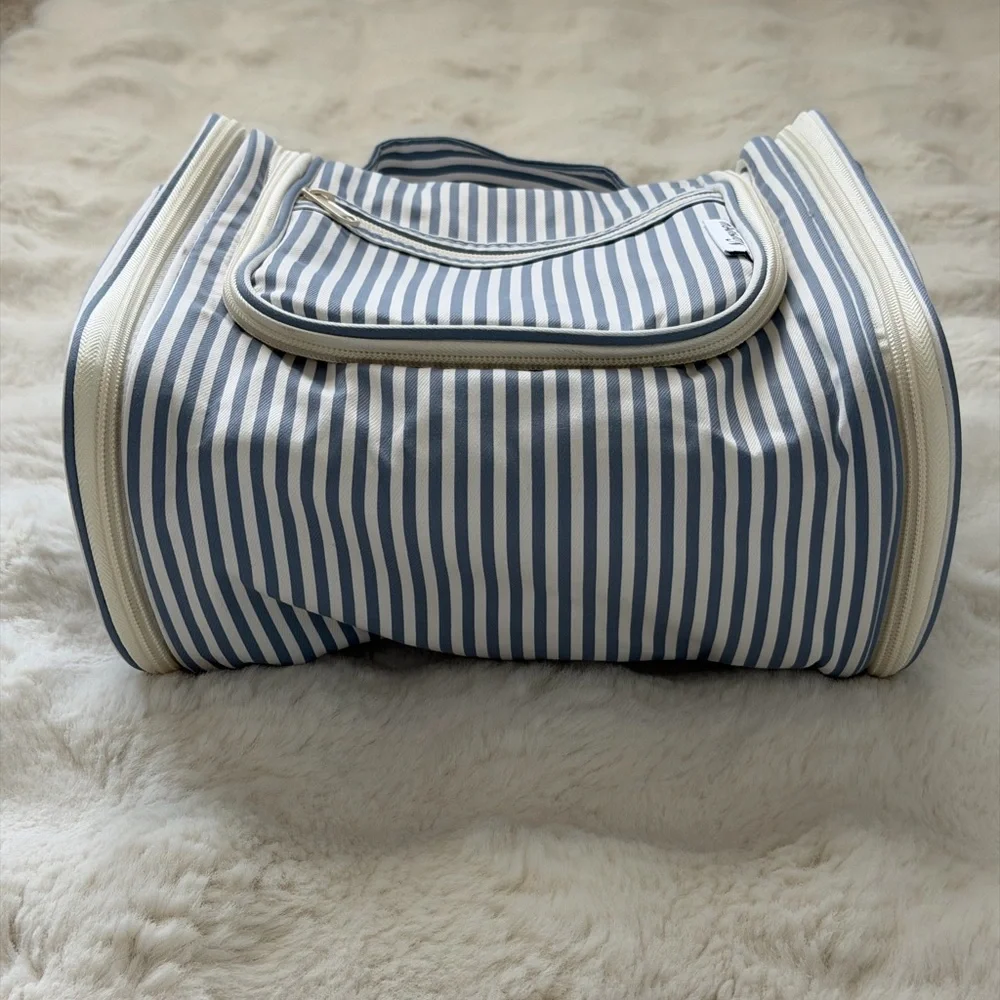 NARWEY Striped Handing Travel Blue and White Makeup/Cosmetic💄Bag Organizer